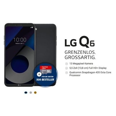 LG Q& Handyvertrag unter 10 Euro mit Handy